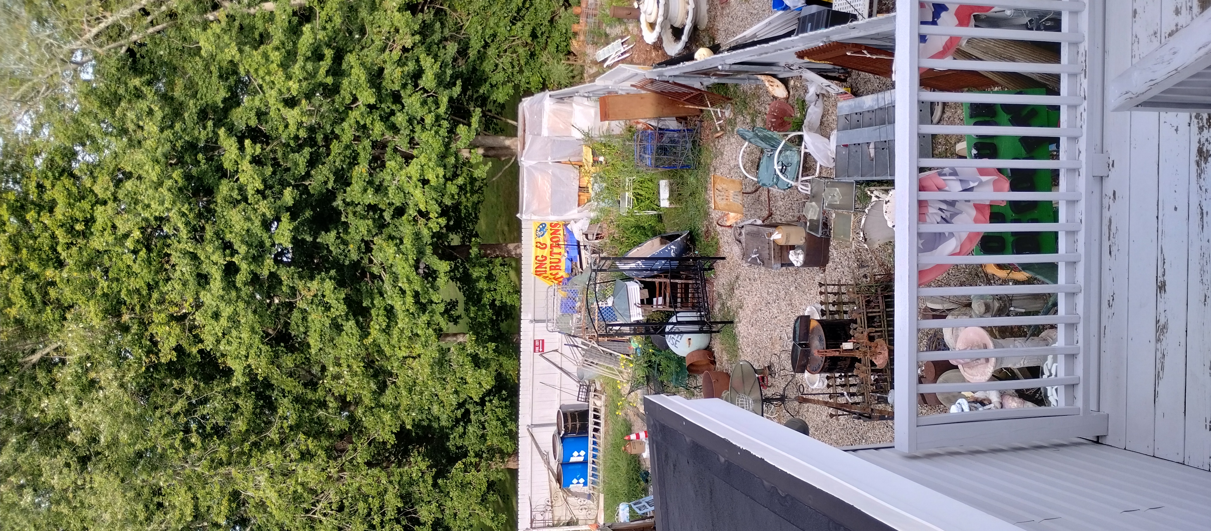 Outdoor antique yard view