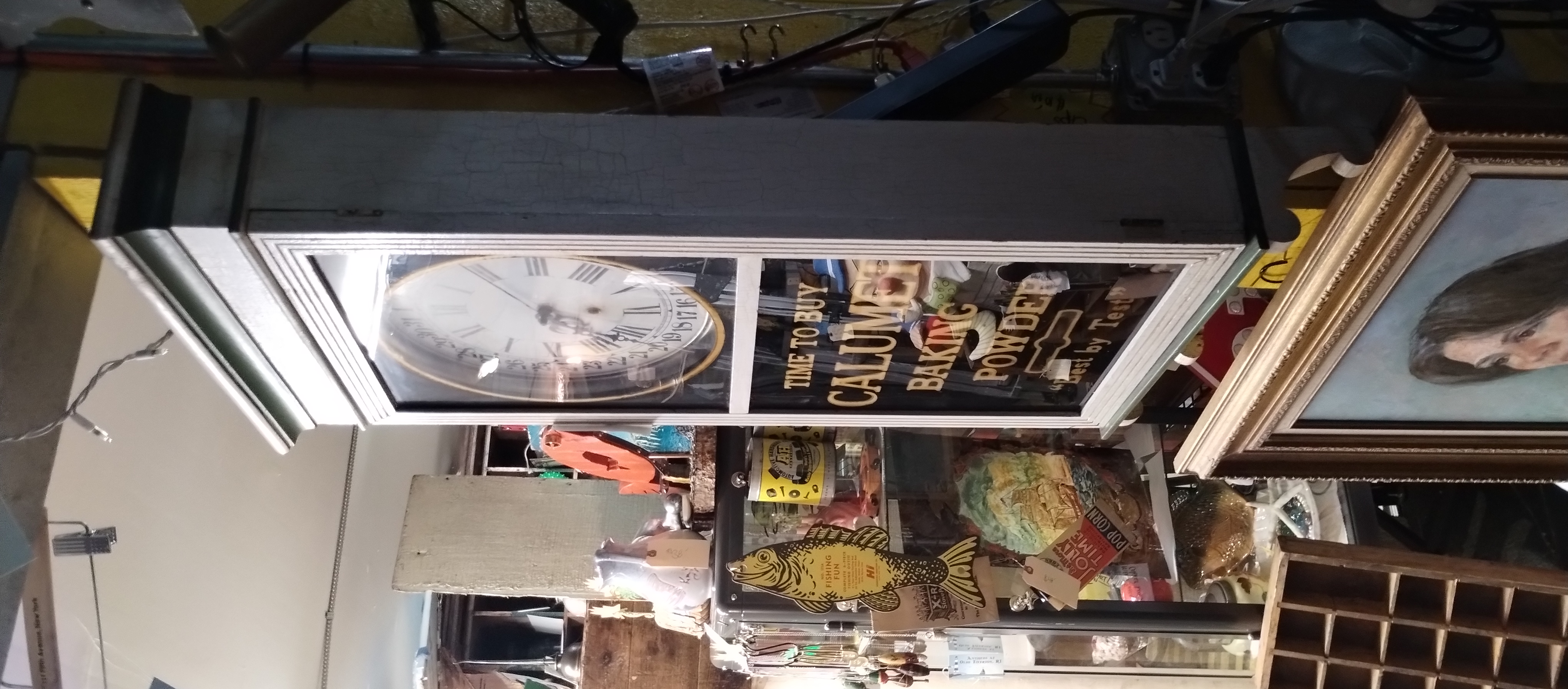 Vintage Calumet Baking Powder advertising clock and collectibles