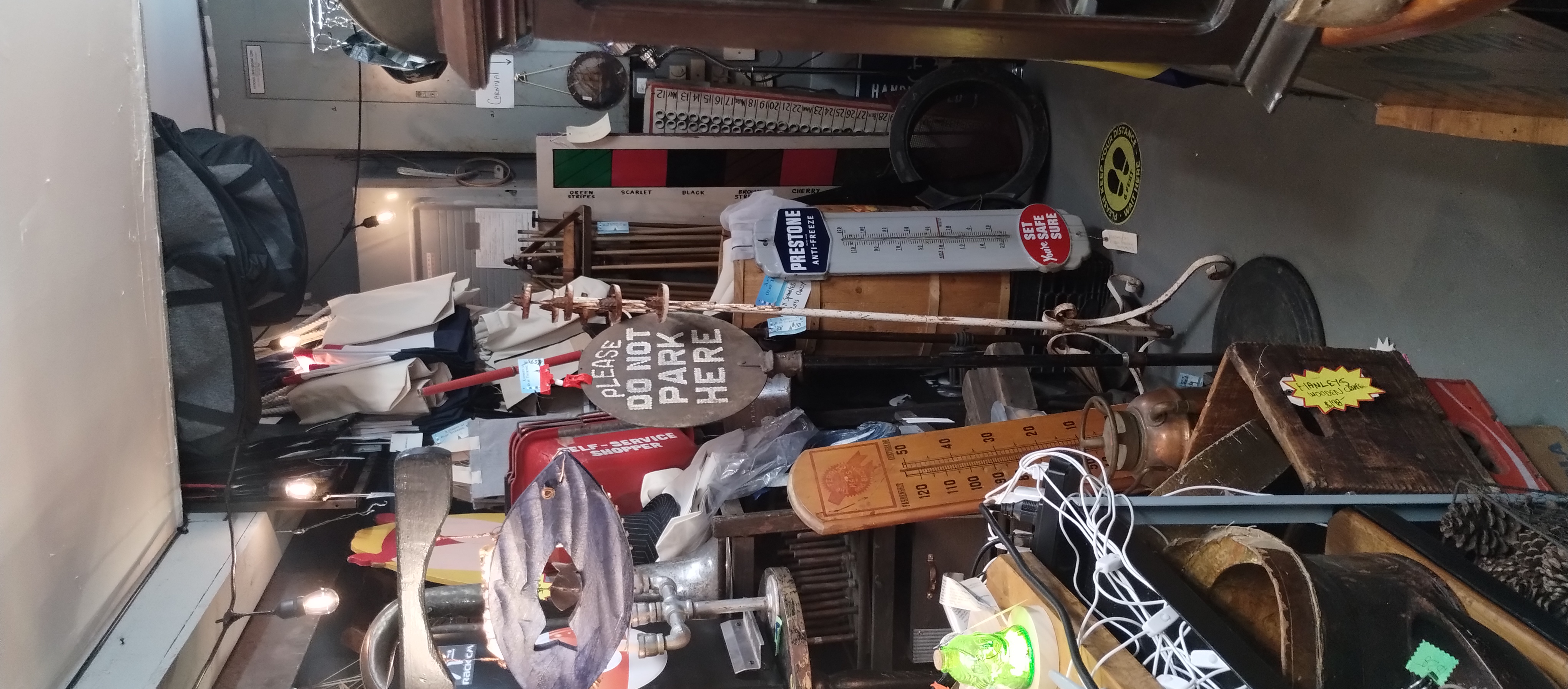 Inside the shop - vintage signs and memorabilia